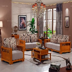 中式风格	 茶思木语 白杨木沙发套装