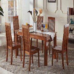 中式风格	 进口白橡木实木餐桌椅套装